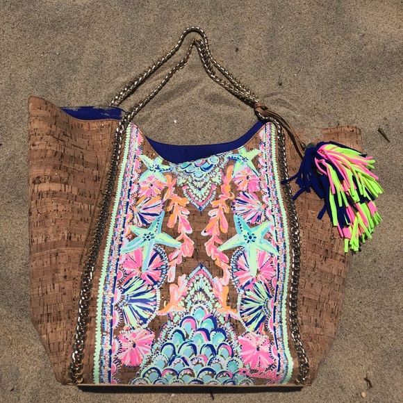 Lilly Pulitzer Handbags - Lilly Pulitzer Undersea Cork pool tote